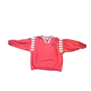 Vintage Ton Sur Ton Aztec Coral Pink Size Large Geometric Unisex Sweatshirt